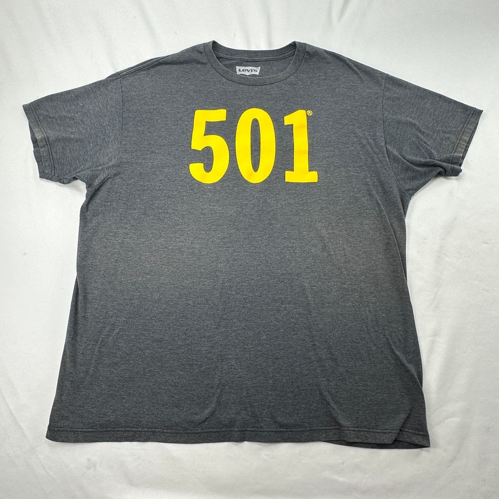 Levi's Graphic Logo Streetwear Heather Gray 501 Crewneck T-Shirt